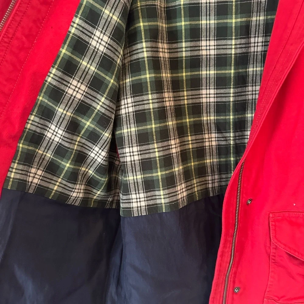 Polo Ralph Lauren Canvas Barn Jacket Women’s Small Red Cord Collar-read descr - Picture 4 of 10